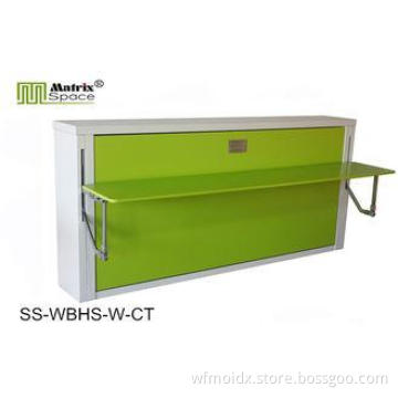 Horizontal Single Space Saving Wall Bed With Computer Table